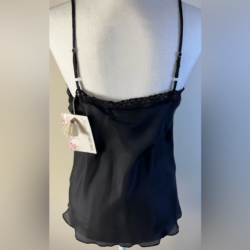 Johnny Was Black Ari Eyelet Blouse, XS with Black Lace Slip Cami,  Size M, NWT - Picture 5 of 16